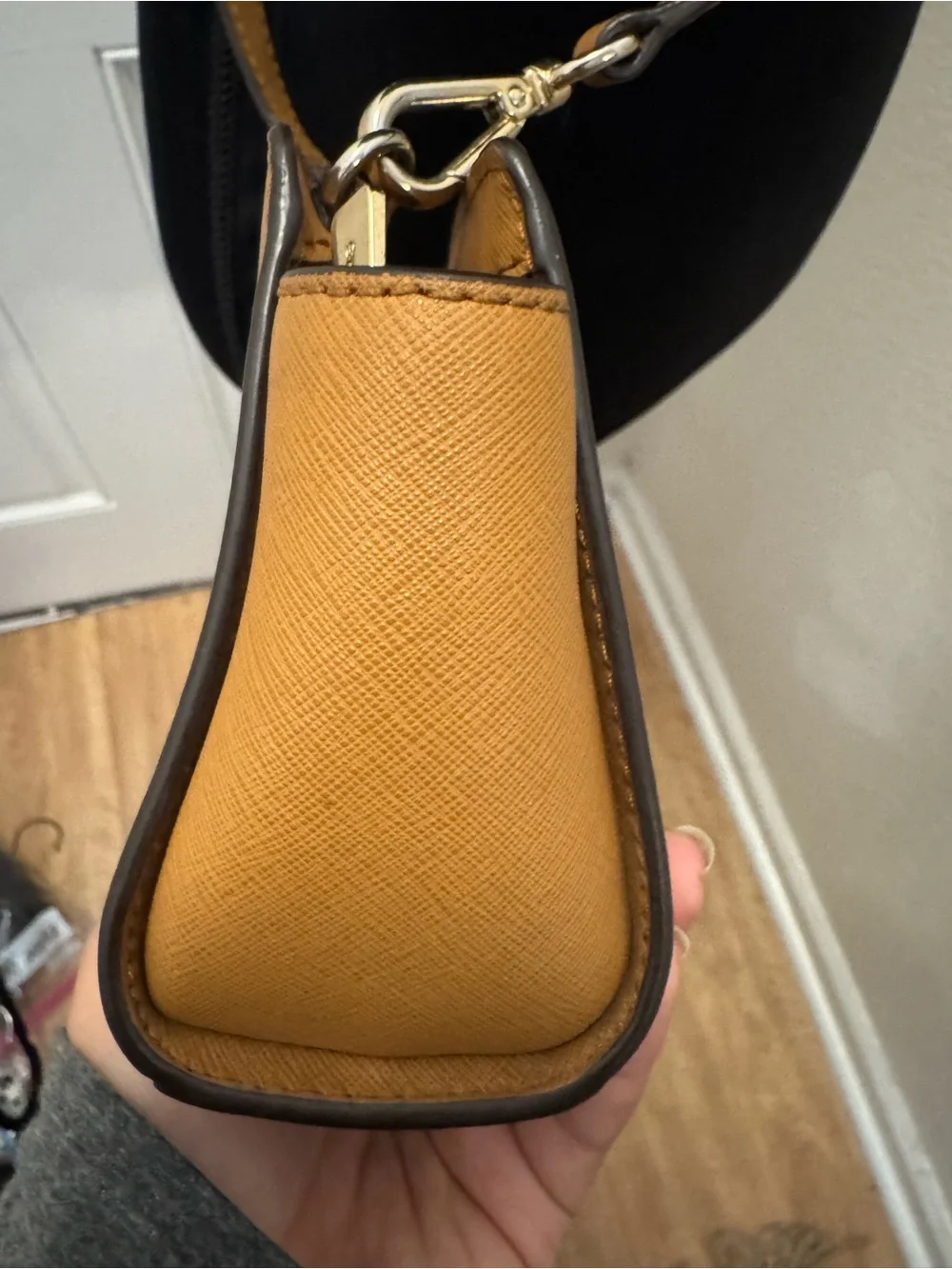 Michael Kors Tan Saffiano Leather Crossbody with Gold Hardware